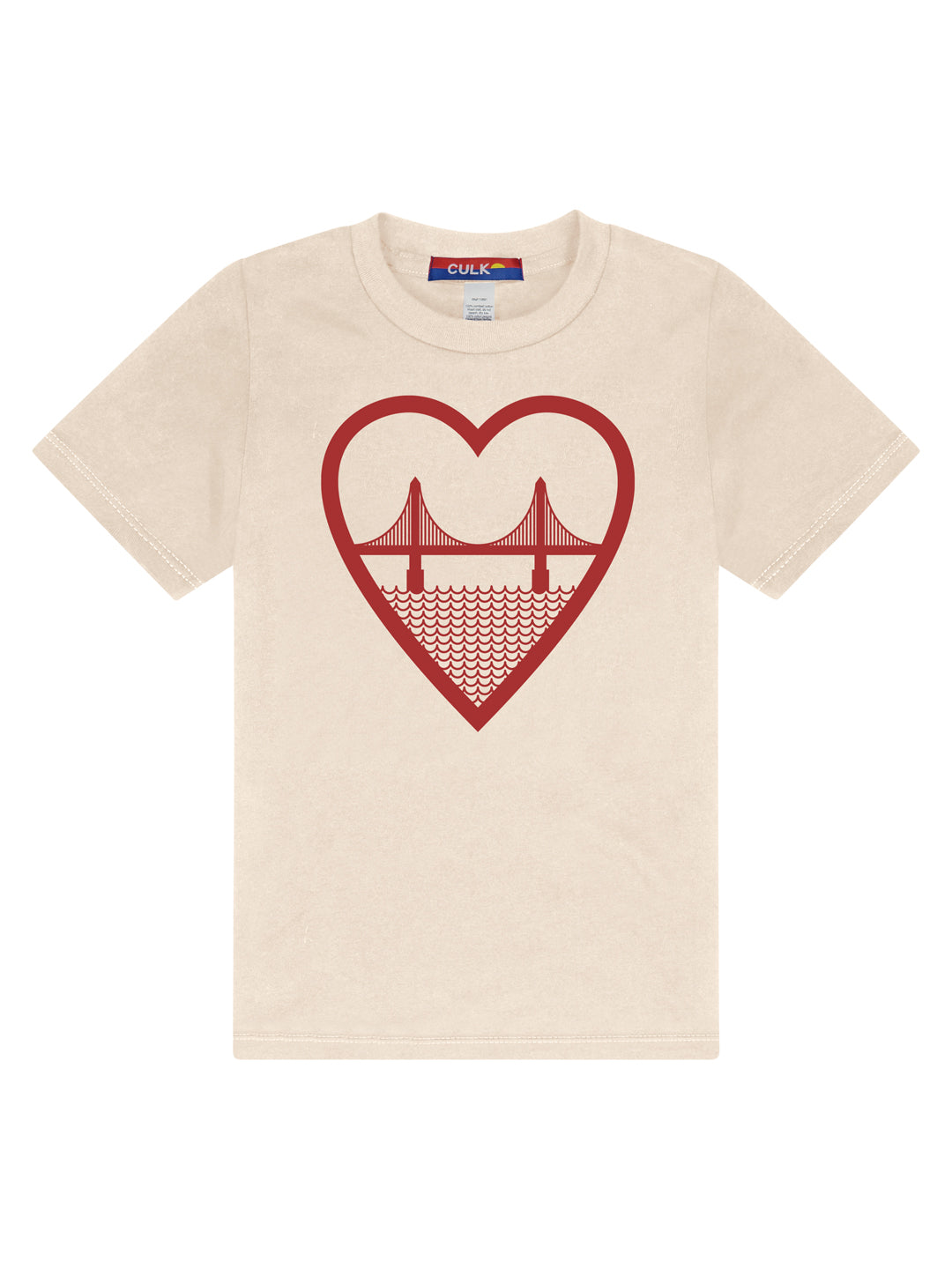 I Heart SF Toddler Tee Natural-Culk