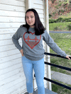 I Heart SF Unisex Crewneck Sweatshirt Grey