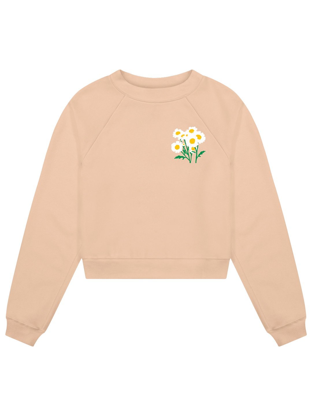 Jen Kindell Daisy Women's Cropped Crewneck Sweatshirt Sand-Culk