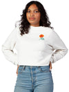Jen Kindell Poppy Women&#39;s Cropped Crewneck Sweatshirt Off White-Culk