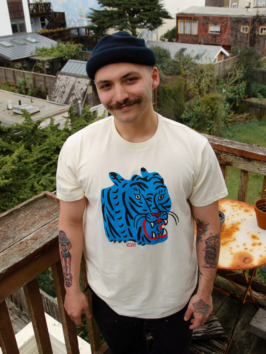 Blue sales tiger shirt