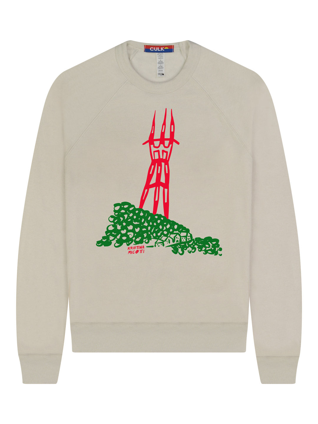 Kristina Micotti Sutro Tower Unisex Crewneck Sweatshirt Cream-Culk