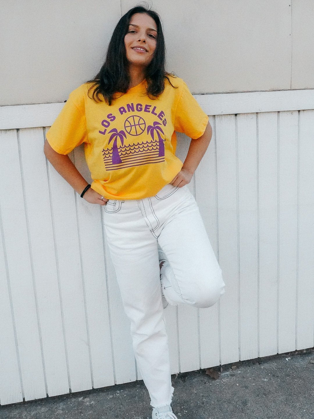 LA Basketball Tee Gold-Culk