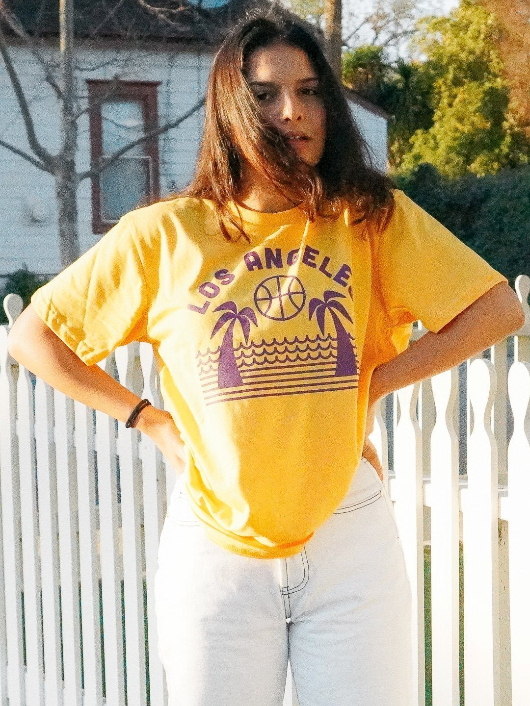 LA Basketball Tee Gold-Culk