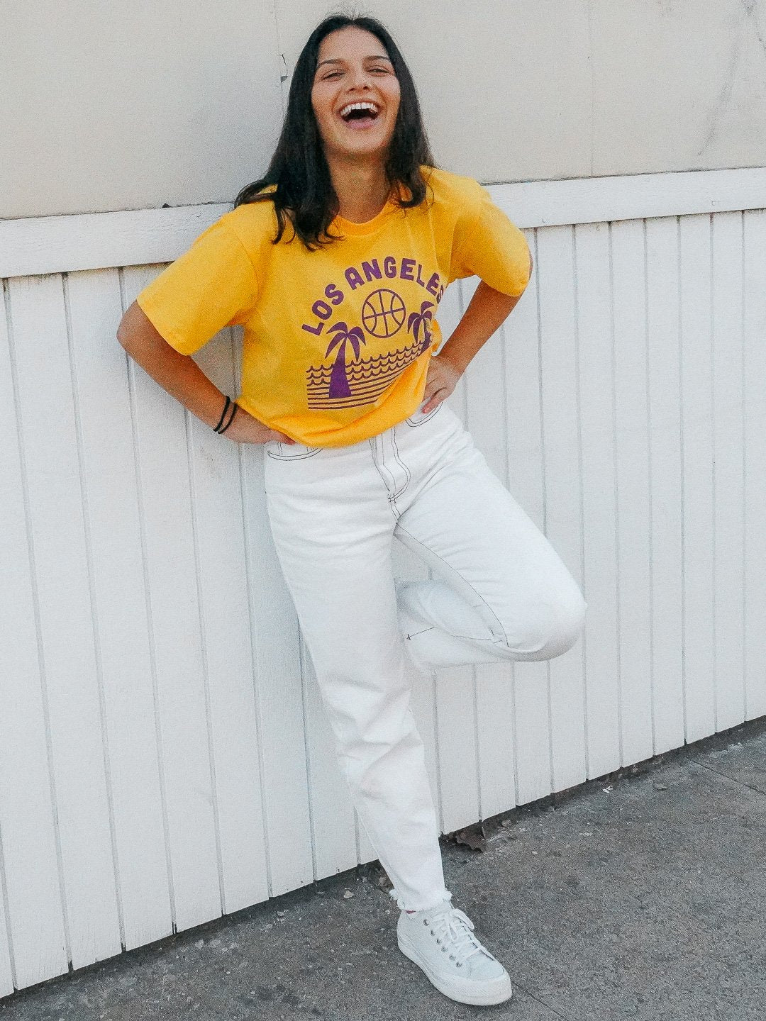 LA Basketball Tee Gold-Culk