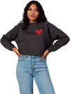 Love Women&#39;s Cropped Crewneck Sweatshirt Faded Black-Culk