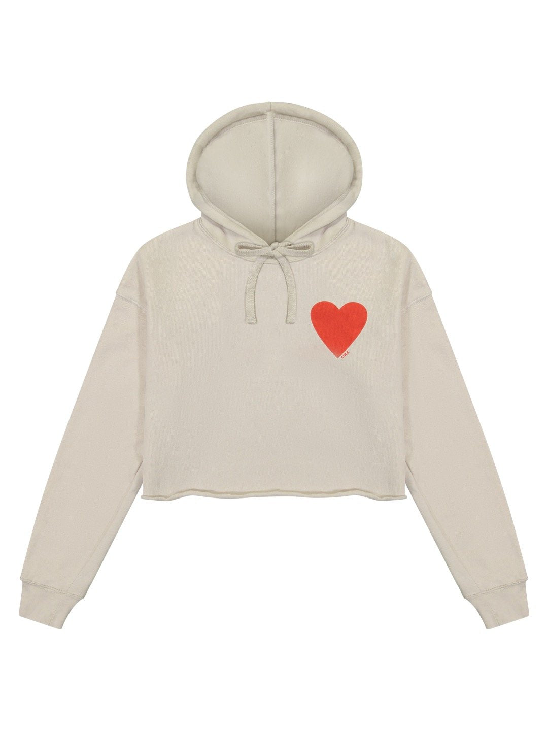Love Women's Cropped Hoodie Cream-Culk