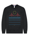 Minimal Bridge Color Crewneck Sweatshirt Black-Culk