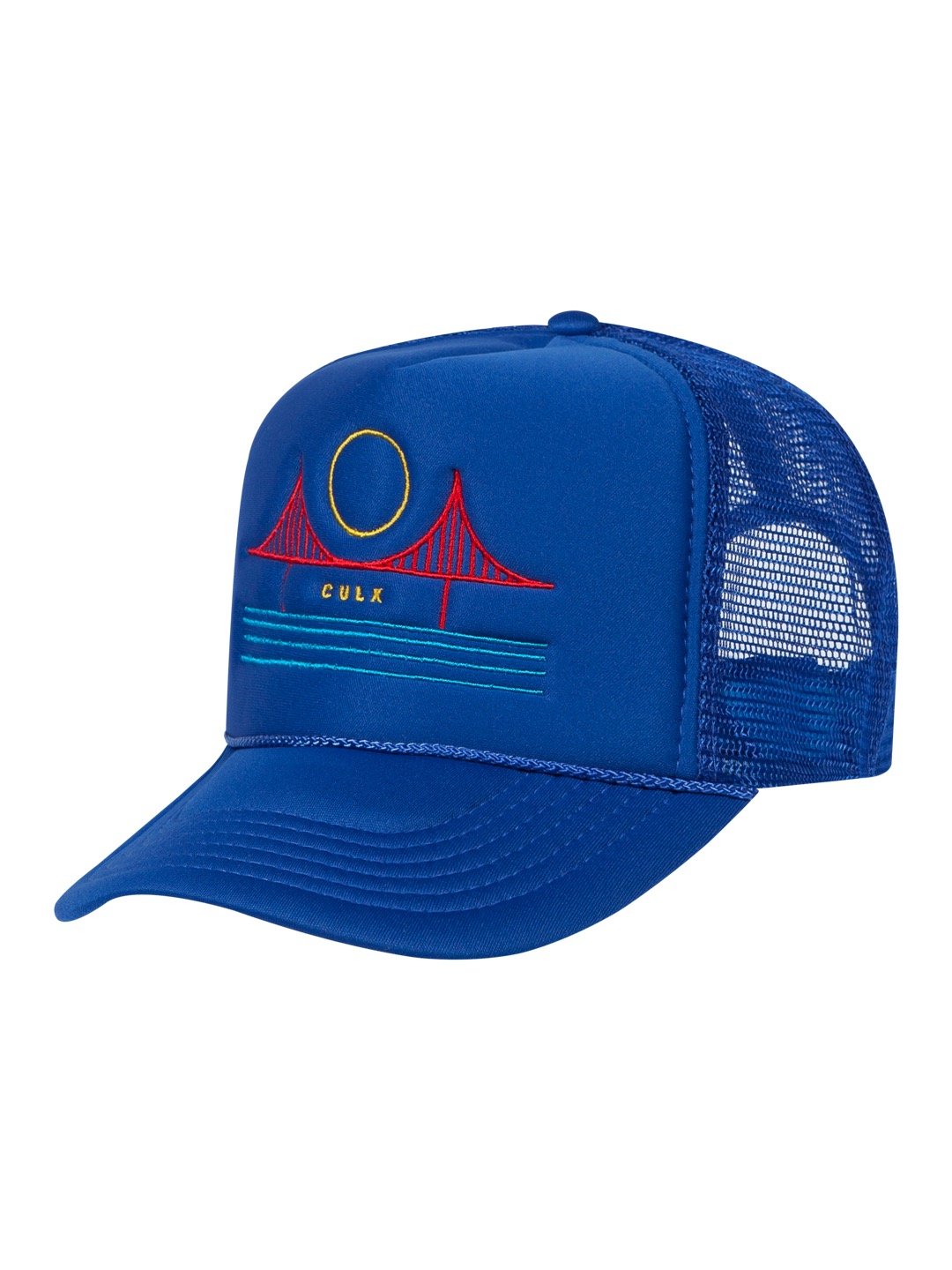 Minimal Bridge Color Trucker Hat Royal-Culk