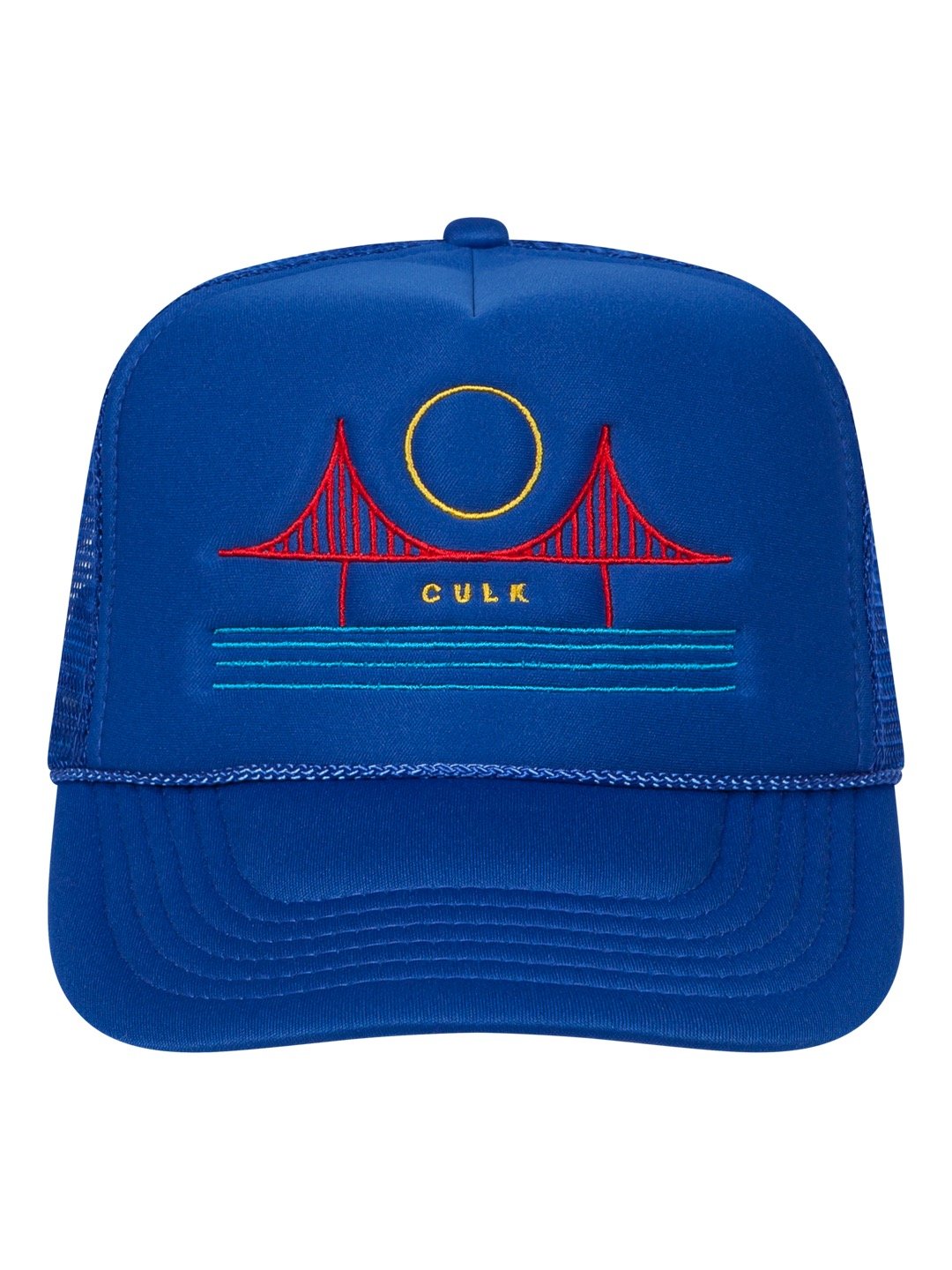 Minimal Bridge Color Trucker Hat Royal-Culk
