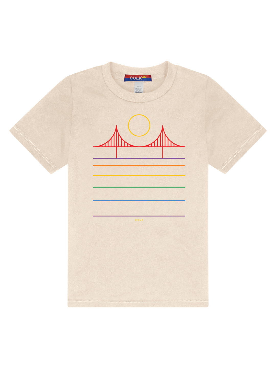 Minimal Bridge Rainbow Toddler Tee Cream-Culk