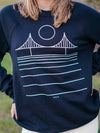Minimal Bridge Unisex Crewneck Sweatshirt Black-Culk