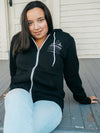 Minimal Bridge Unisex Zip-up Hoody Black-Culk