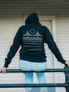 Minimal Bridge Unisex Zip-up Hoody Black-Culk