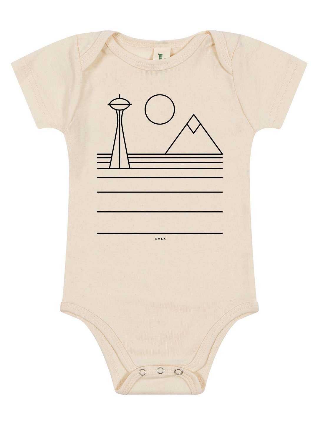 Minimal Seattle Baby Onesie Cream-Culk