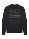 Minimal Seattle Unisex Crewneck Sweatshirt Black-Culk
