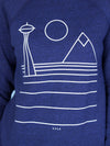 Minimal Seattle Unisex Crewneck Sweatshirt Navy-Culk