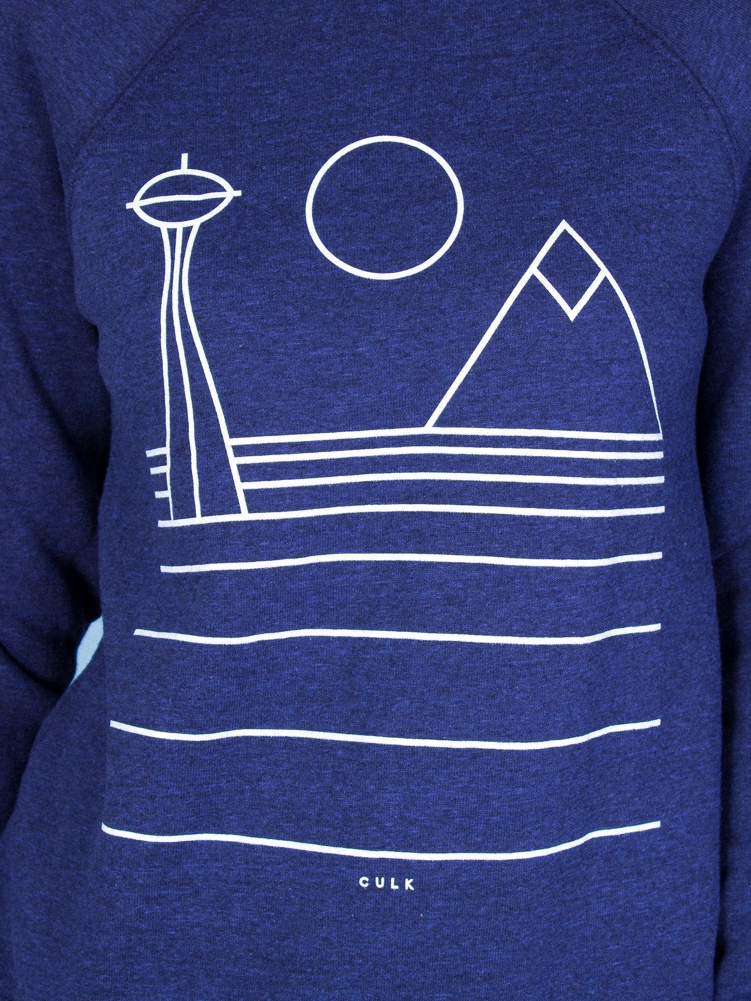 Minimal Seattle Unisex Crewneck Sweatshirt Navy-Culk