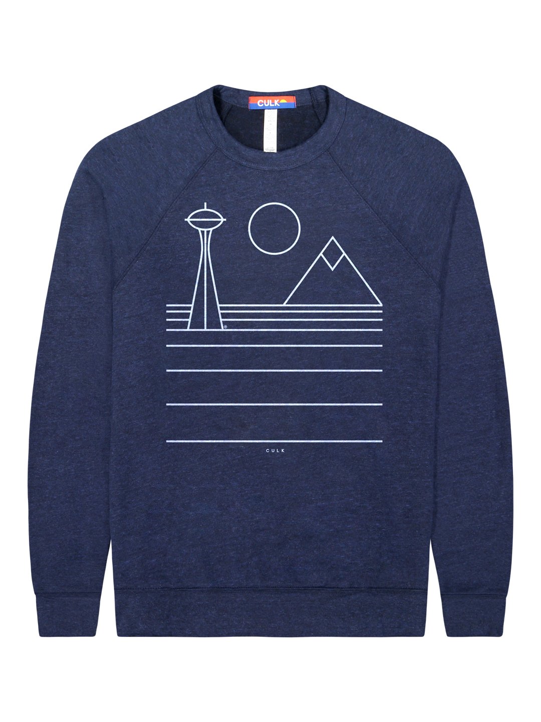 Minimal Seattle Unisex Crewneck Sweatshirt Navy-Culk
