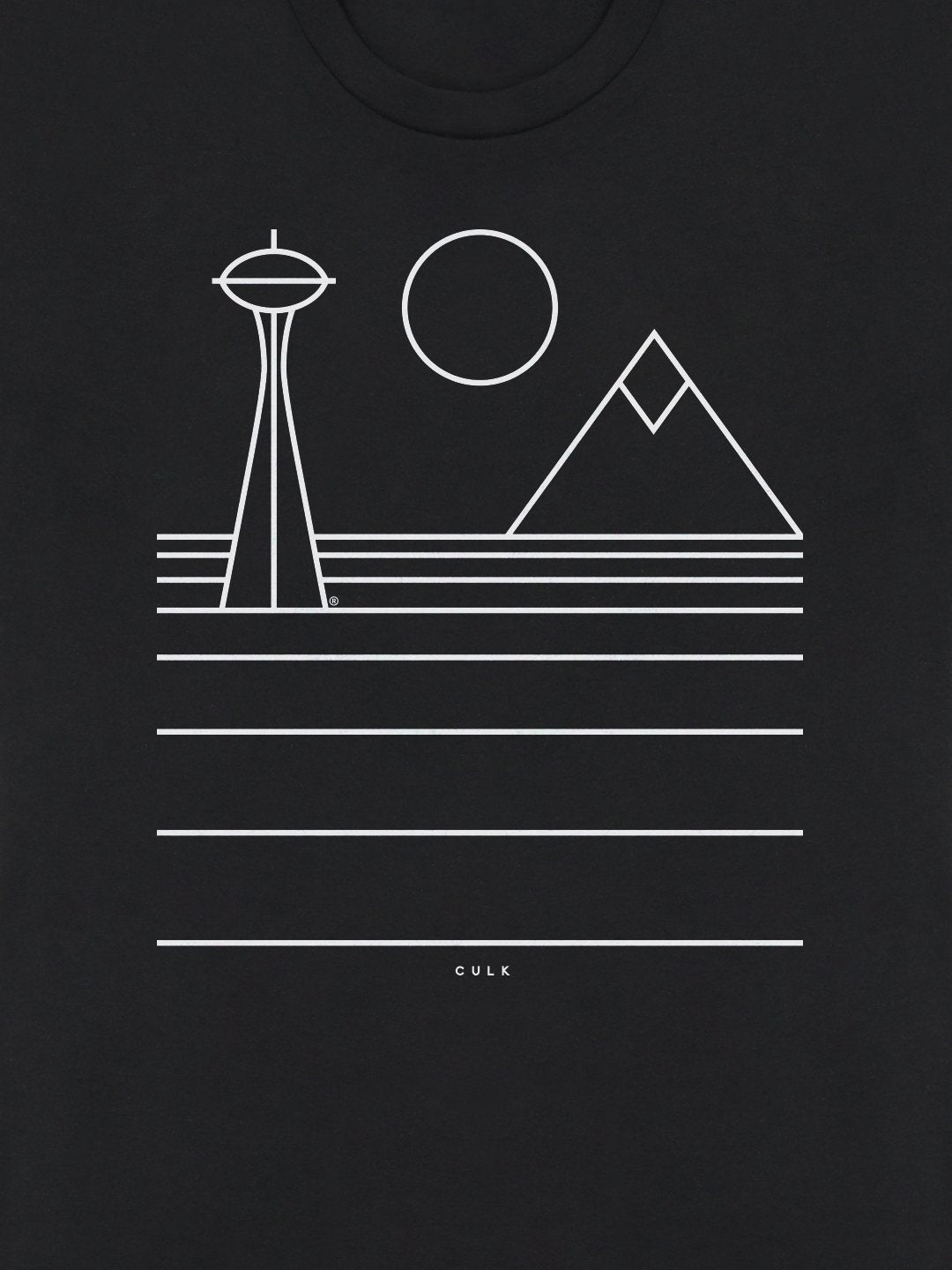 Minimal Seattle Unisex Tee Black-Culk