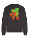 Patch Ya Later Strawberry Unisex Crewneck Sweatshirt Faded Black-Culk