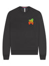 Patch Ya Later Strawberry Unisex Crewneck Sweatshirt Faded Black-Culk