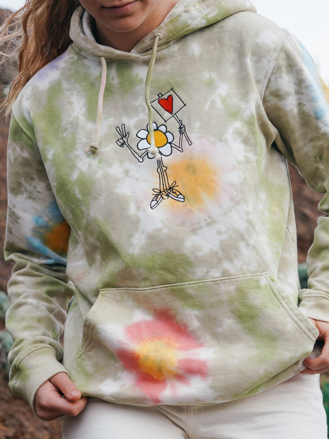 Peace Flower Heavyweight Hoodie-Culk