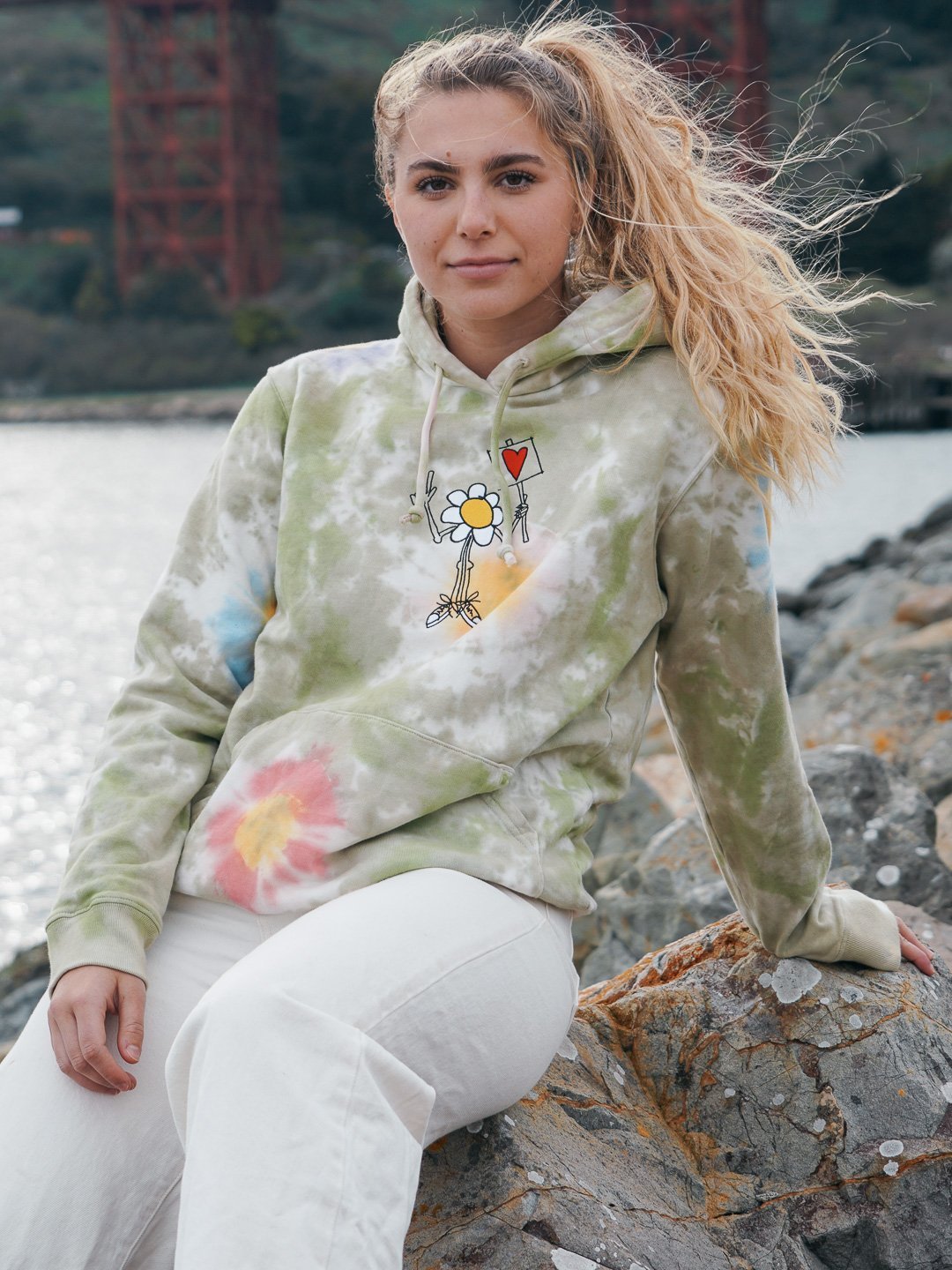 Peace Flower Heavyweight Hoodie-Culk