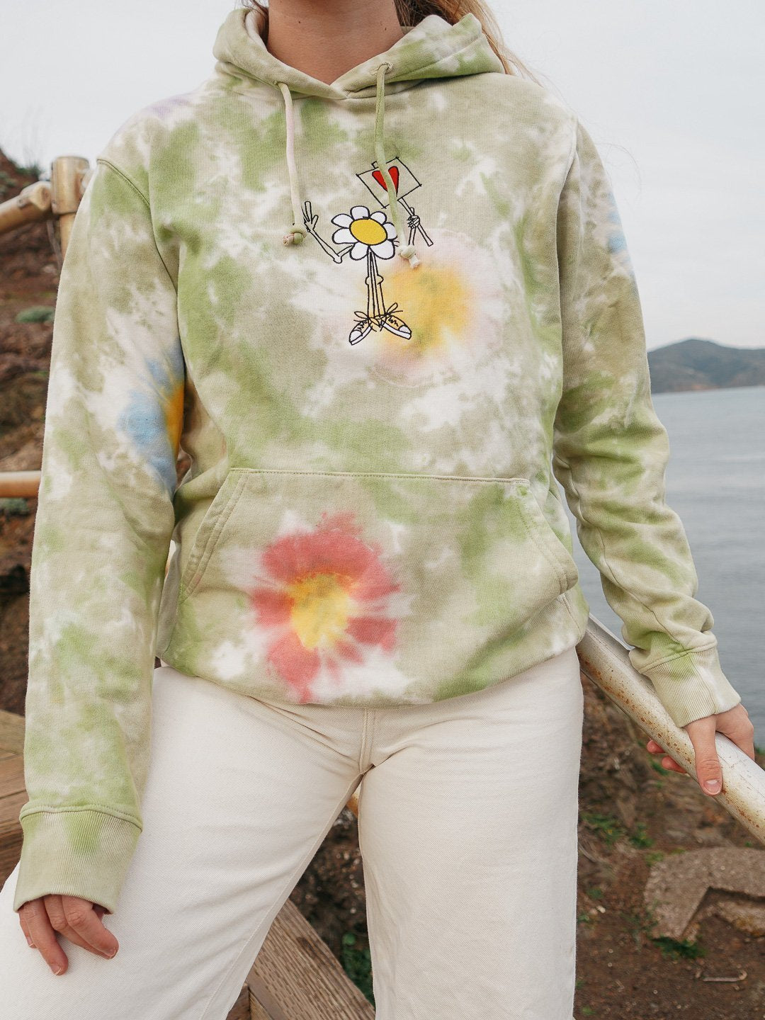 Peace Flower Heavyweight Hoodie-Culk