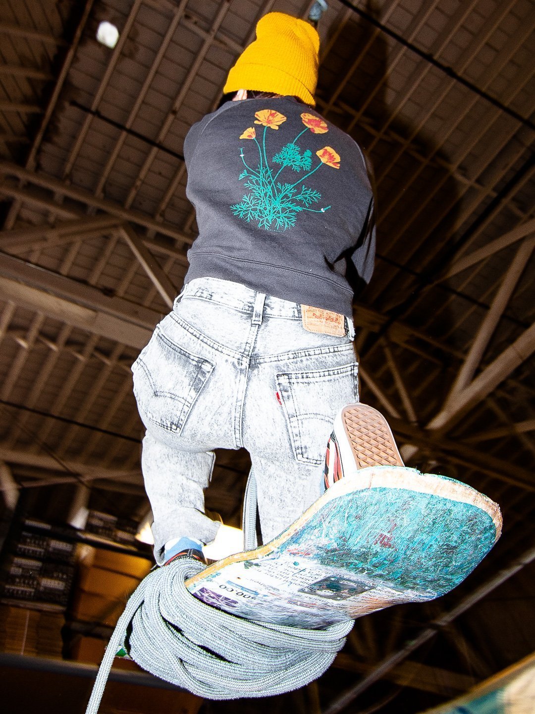 Poppy Women's Cropped Crewneck by Jen Kindell-Culk