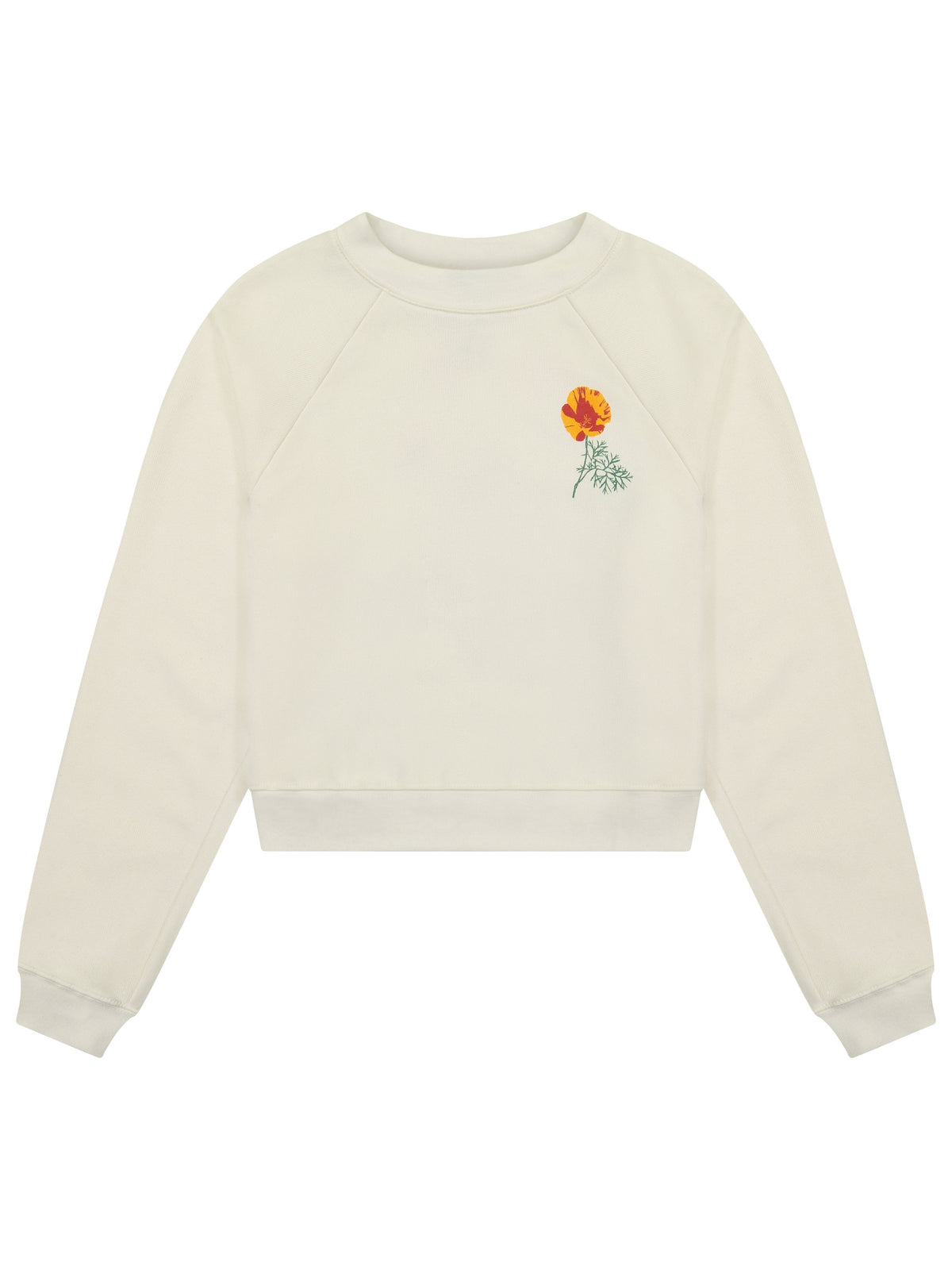 Poppy Women's Cropped Crewneck by Jen Kindell-Culk