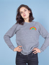Rainbow Unisex Crewneck Sweatshirt Grey-Culk