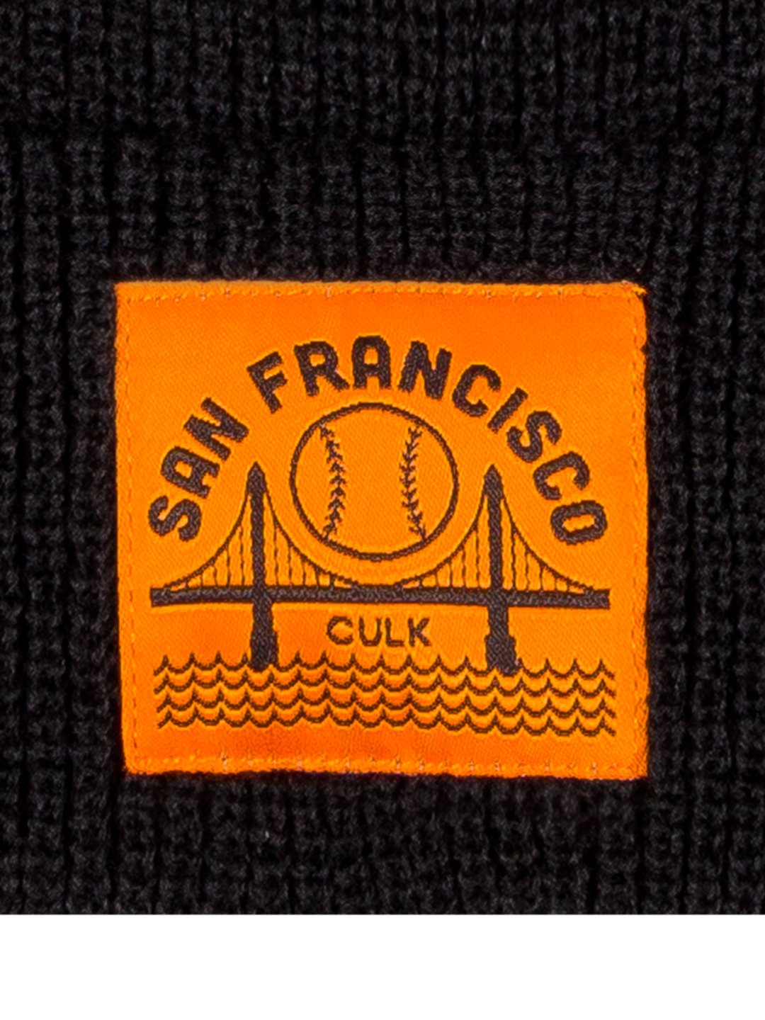 SF Baseball Beanie Black-Culk