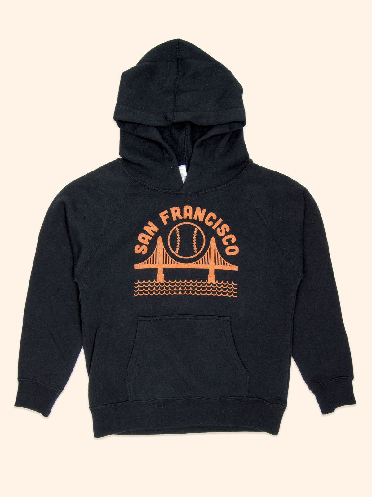 SF Baseball Youth Hoodie Black-Culk