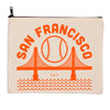 SF Baseball Zipper Pouch Natural-Culk