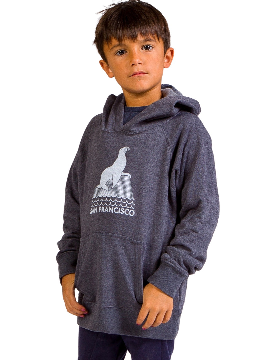 SF Seal Youth Hoodie Navy-Culk