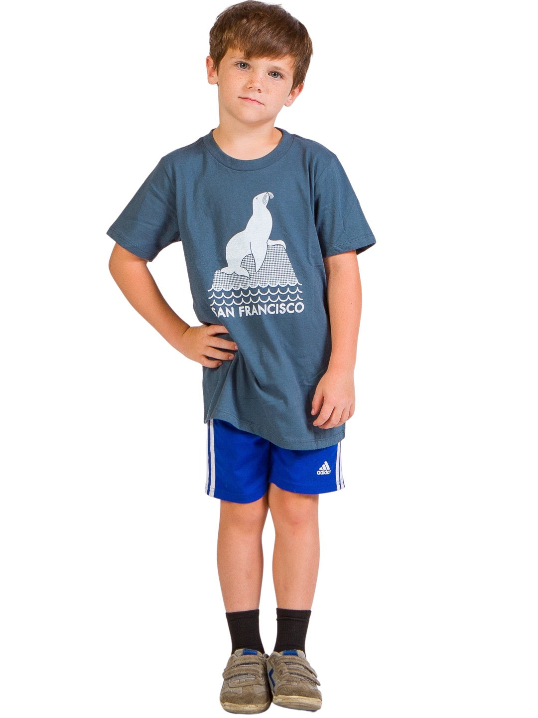 SF Seal Youth Tee Navy-Culk