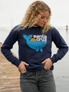 Santa Cruz Whale Crewneck Sweatshirt Navy-Culk