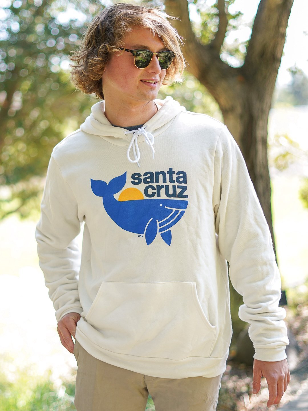 Santa Cruz Whale Hoodie Off White-Culk