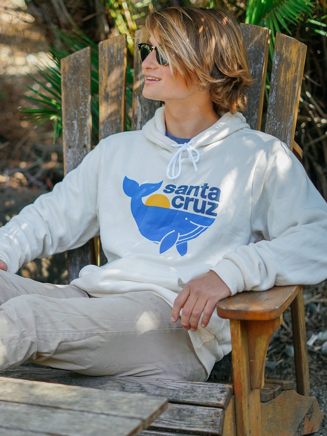 Santa Cruz Whale Hoodie Off White-Culk