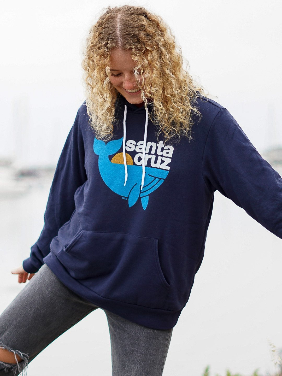 Santa Cruz Whale Hoody Navy-Culk