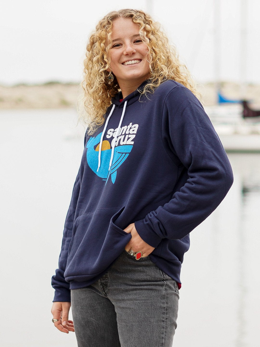 Santa Cruz Whale Hoody Navy-Culk