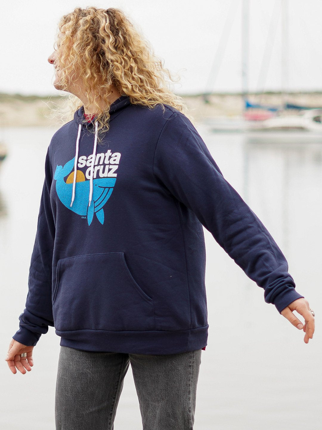 Santa Cruz Whale Hoody Navy-Culk