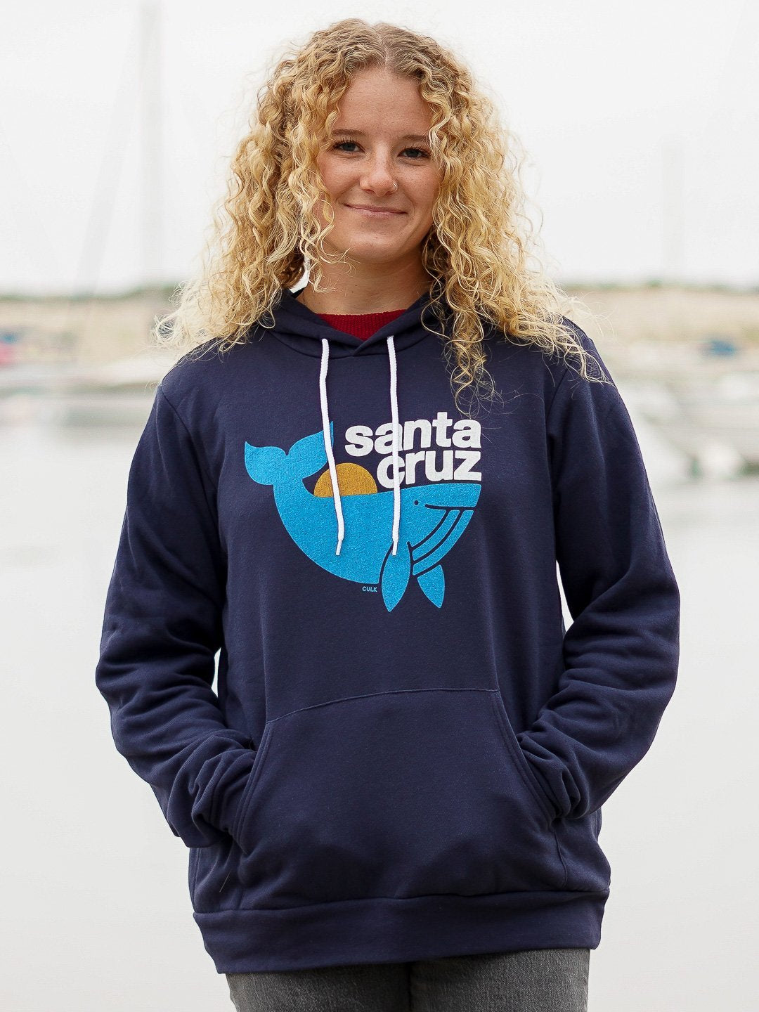 Santa Cruz Whale Hoody Navy-Culk