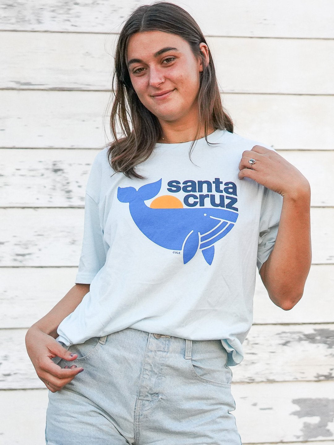 Santa Cruz Whale Tee Light Blue-Culk