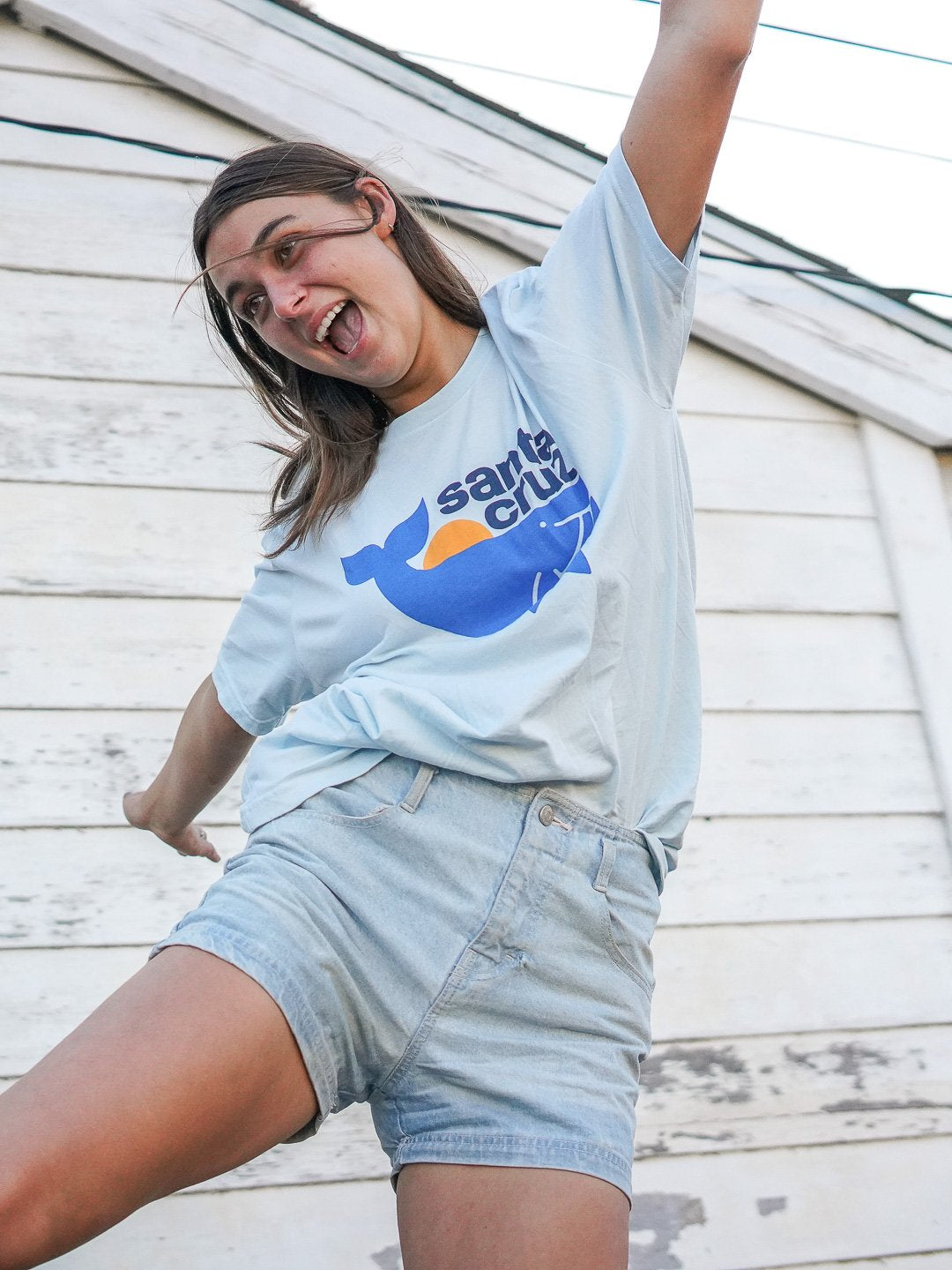 Santa Cruz Whale Tee Light Blue-Culk