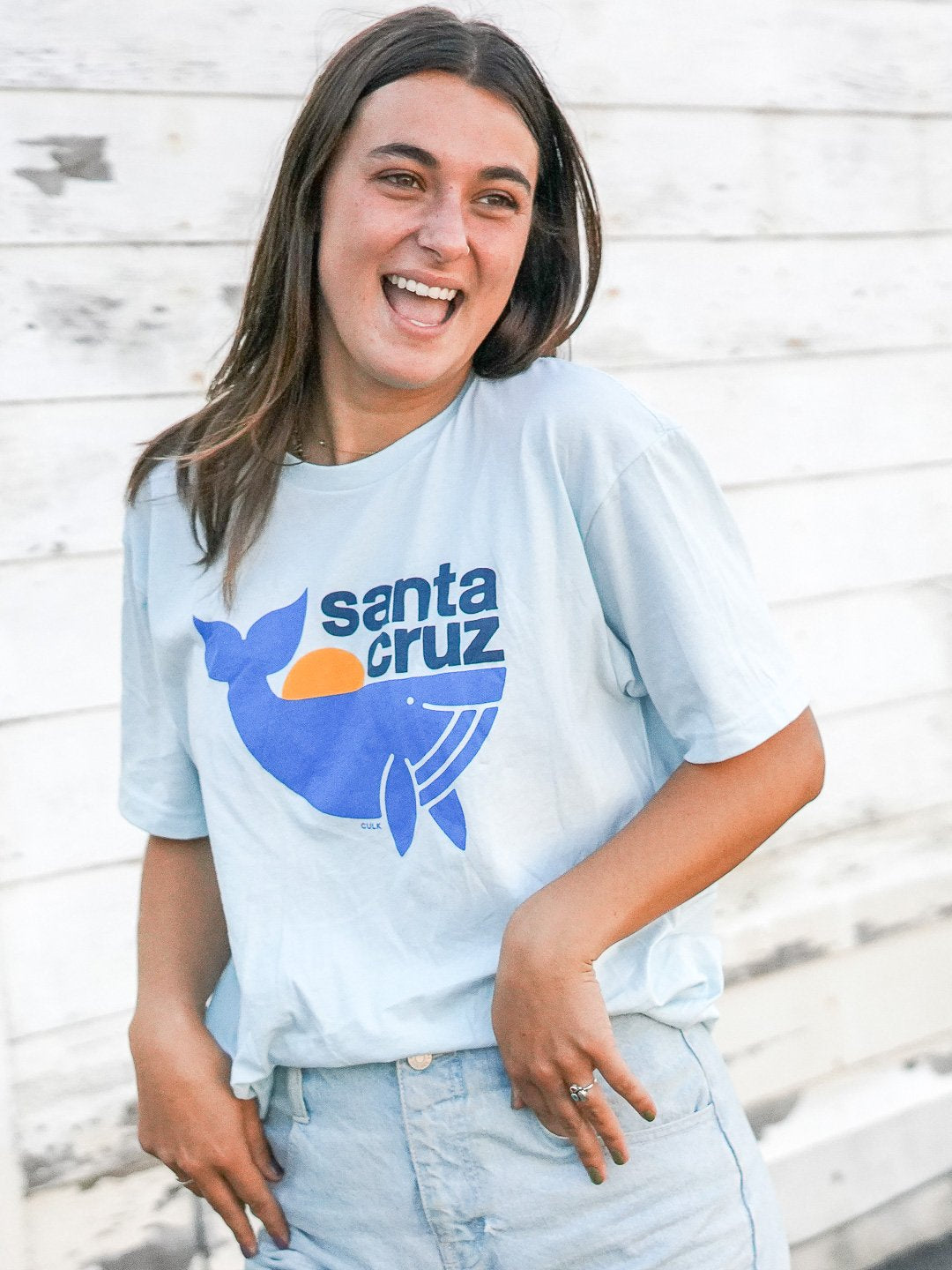 Santa Cruz Whale Tee Light Blue-Culk