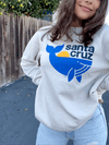 Santa Cruz Whale Unisex Crewneck Sweatshirt Cream