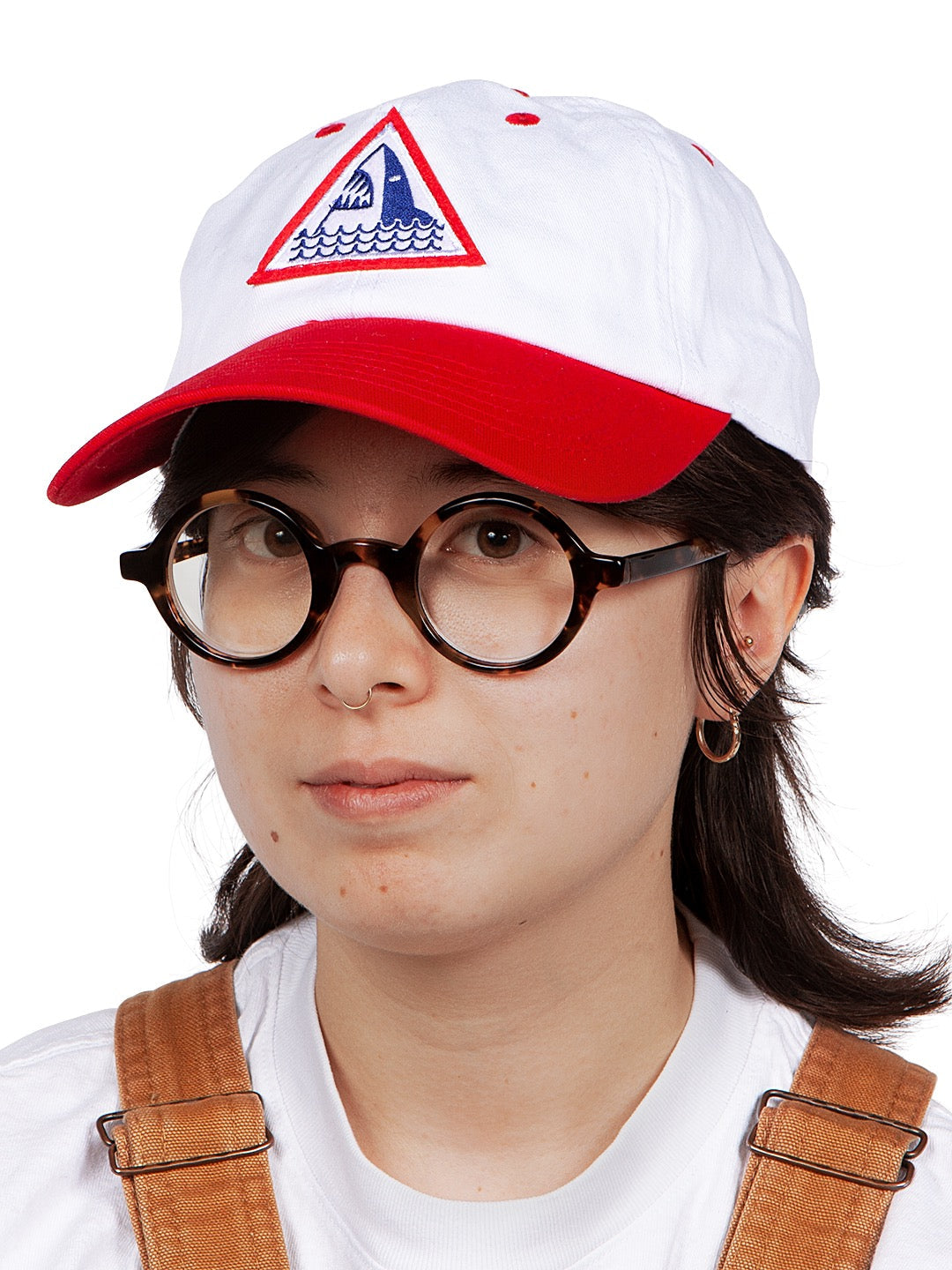 Shark Dad Hat White Red Culk