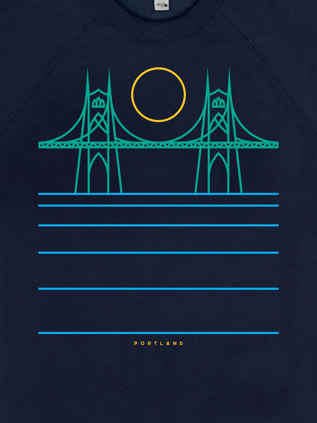 St. Johns Bridge Crewneck Sweatshirt Navy-Culk